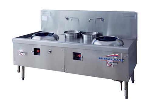 bếp từ công nghiệp 2 lò 2 bầu nước