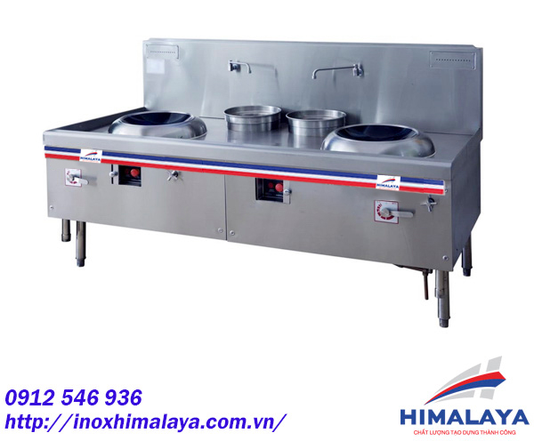 Bếp từ công nghiệp 2 lò 2 bầu nước