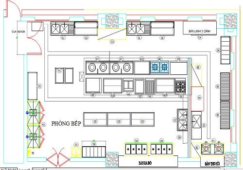 Mô hình bếp nhà hàng hiện đại với năng suất cao