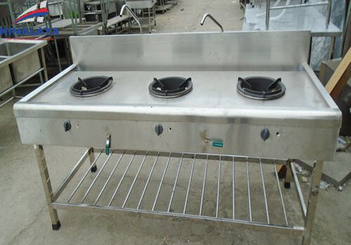 Bếp ga inox 5 bếp công nghiệp