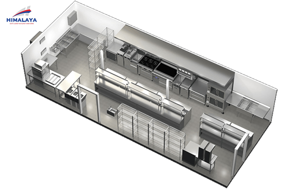 Mô hình thiết kế bếp nhà hàng khách sạn 2023