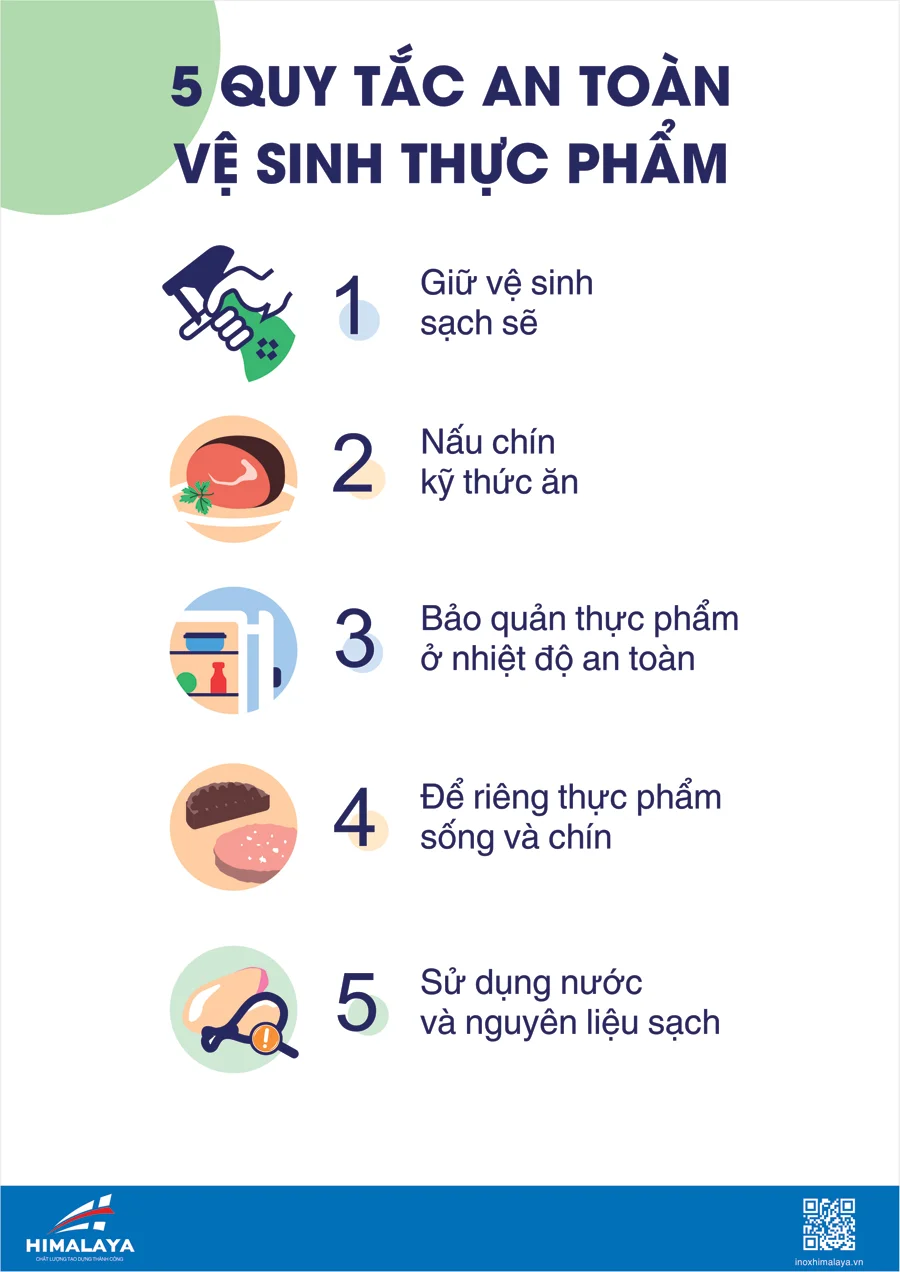 5 quy tắc vệ sinh an toàn thực phẩm